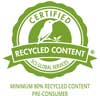 SCS recylcled materials 80% min - green icon